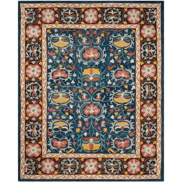 Roslyn Hand Tufted Rectangle Rug, Blue and Multi Color - 8 x 10 ft., Safavieh, Mfr#: ROS545A-8